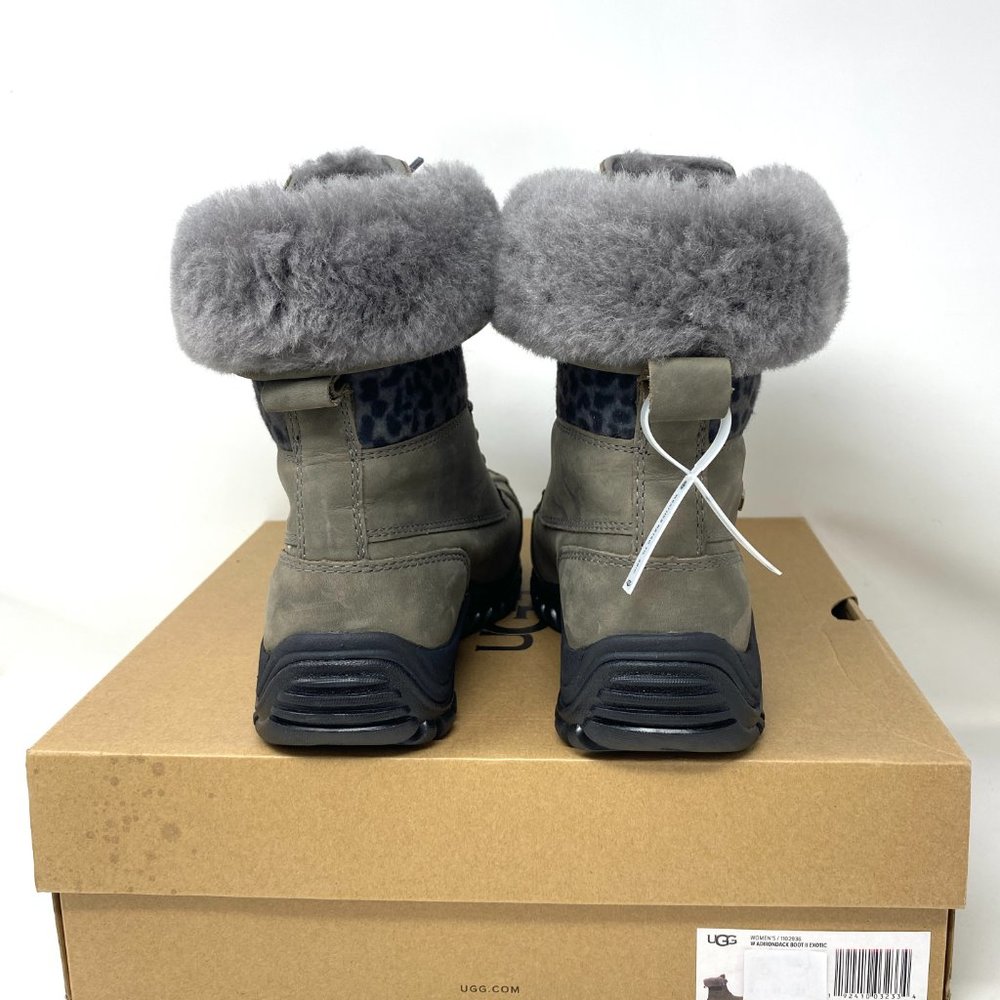 UGG  Adirondack 2 Exotic Charcoal Leather Women - Picture 7 of 9